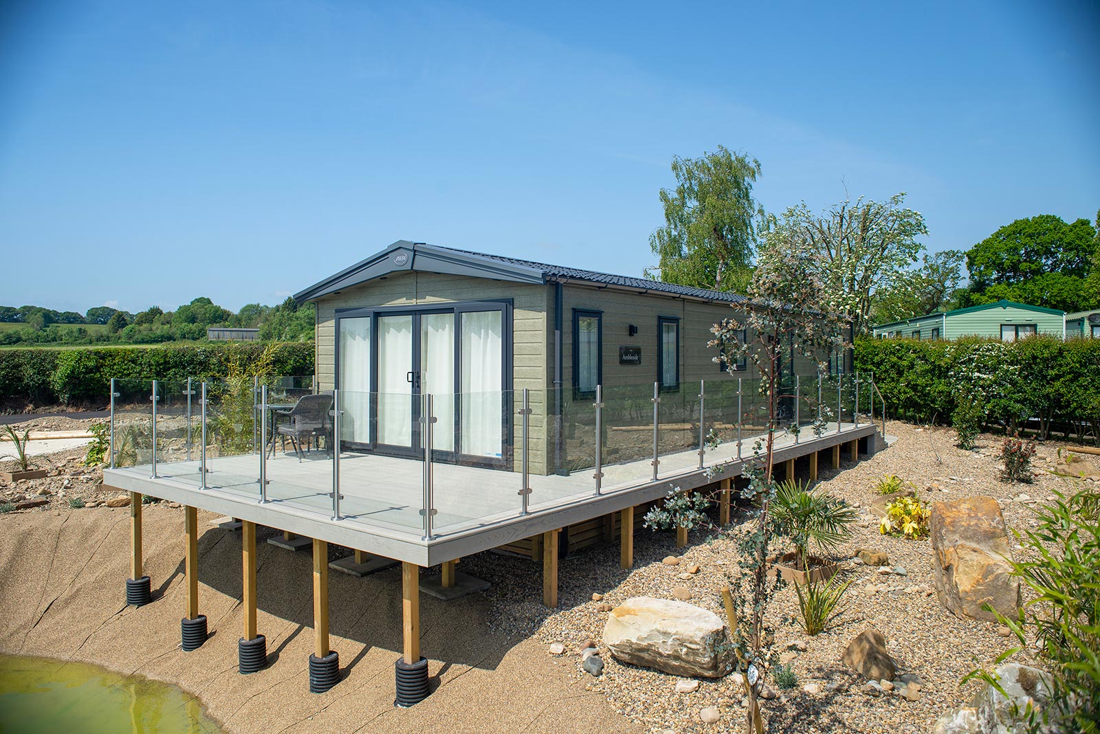 An ABI Ambleside Premier lodge at the new Water Gardens development, Wayside